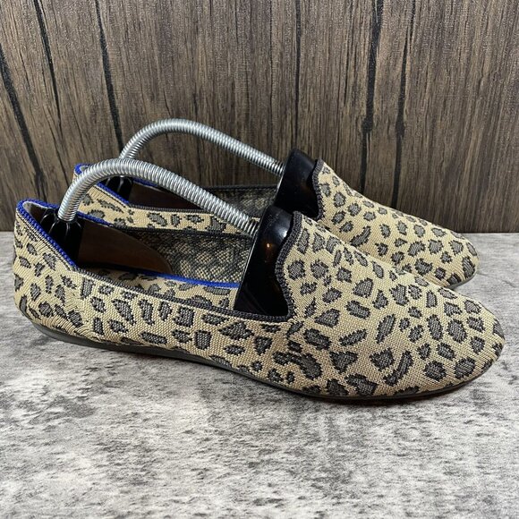 Rothy’s Shoes - Rothy's Leopard Print Flats Round Toe Loafers Women’s 8 Casual Slip On Shoes